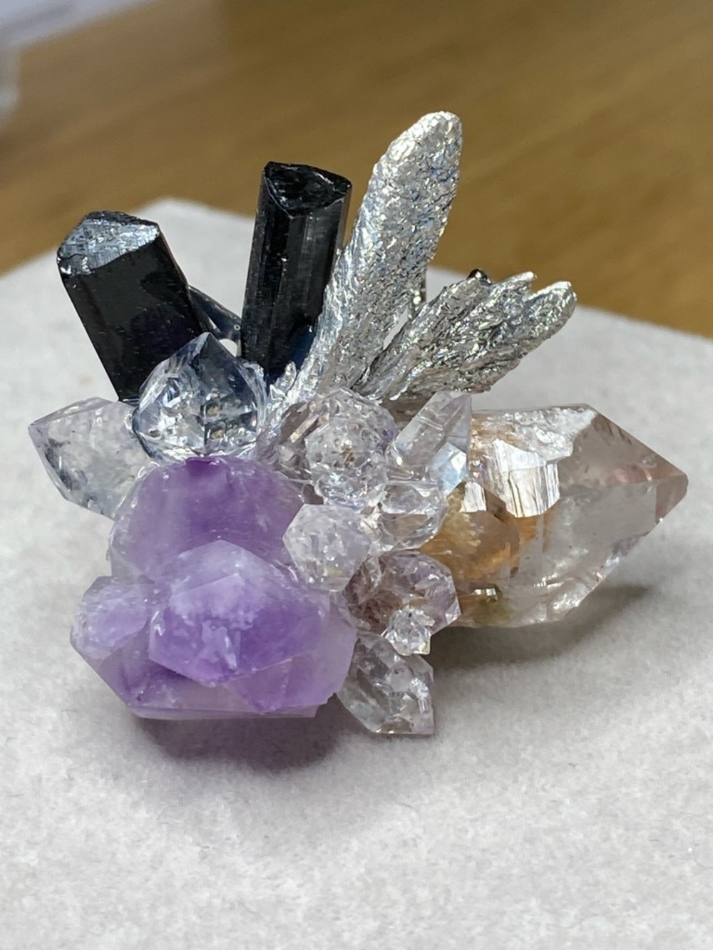 Adjustable Raw Crystal Statement Ring • Luxury Natural Druzy Chunky Stone Ring